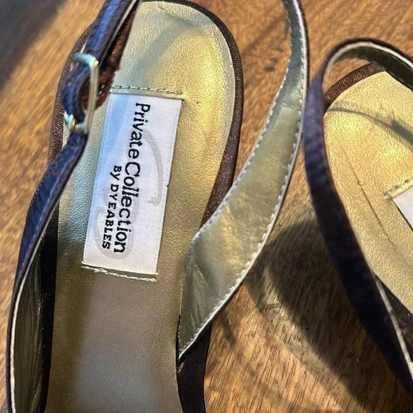 Dyeables brown dress peeptoe shoes - Picture 2 of 6